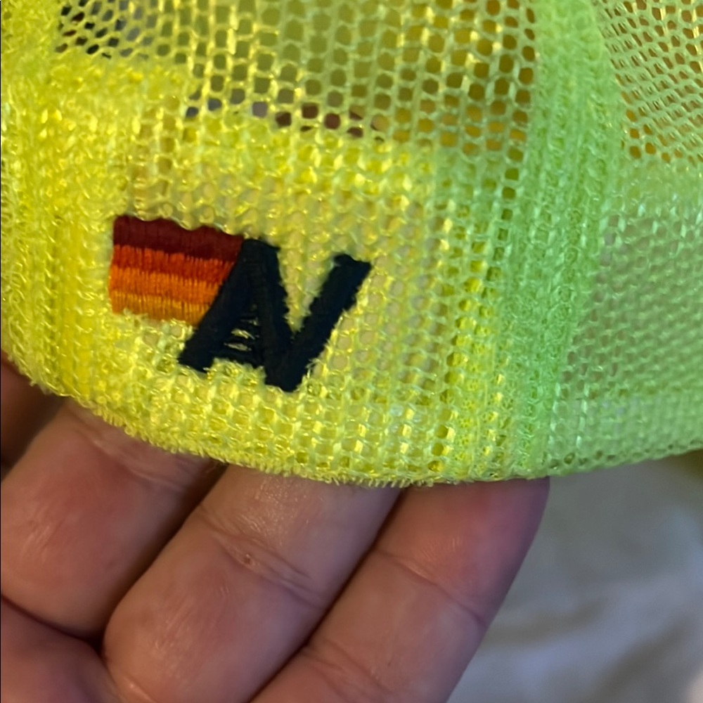 AVIATOR NATION LIMITED EDITION RECYCLE PATCH NEON YELLOW TRUCKER HAT - Picture 5 of 7